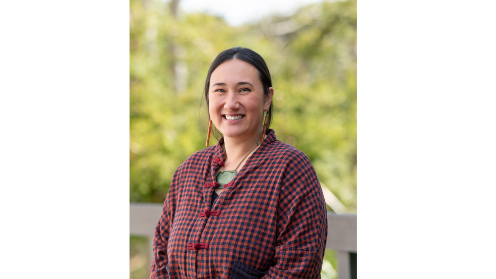 Alice McSherry (she/her) is a māmā, an independent researcher and a community practitioner working at the intersection of cultural and ecological revitalisation. She currently serves as a Kaiwhakatere/Navigator for the Waiheke Marine Project, a community and mana whenua led movement working toward the protection and regeneration of Waiheke's marine environment. She also works as a teaching fellow in the School of Environment at Waipapa Taumata Rau/University of Auckland, lecturing at undergraduate and postgraduate levels, and is involved in a number of ongoing creative and participatory research projects to do with soil regeneration and imagining decolonial futures in Aotearoa. Central to all of her mahi are inquiries of/with processes of ancestral recovery and the expansion of more-than-human kinship for a regenerative future for people and planet. Alice lives on/with Te Motu Ārai Roa/Waiheke Island with her whānau and is often found covered in dirt from the māra, hair salty from an ocean swim, or gazing wistfully at the moon.